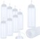 Supera 10-Pack Condiment Squeeze Bottles - 12 Ounce, Clear Plastic Squirt Bottles For Cooking, Bbq, Sauces, Ketchup, Syrup, Dressings, Arts And Crafts