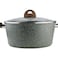 Marble Coated Casserole With Lid Grey - 26CM