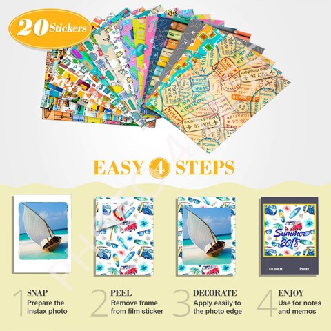 Fujifilm 84880 Instax Photo Stickers, Boy Blue Accessories