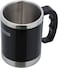 Royalford 300ml/11Oz Double Wall Travel Mug - Portable With Comfortable High Grip Handle, &amp; High-Grade Thick Wall - Hot &amp; Cool, Leak-Resistant Lid, Preserves Flavour And Freshness, Black