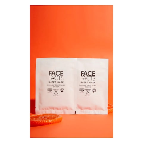 Face Facts Vitamin C Sheet Masks 20ml x Pack of 2