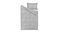 Duvet cover and pillowcase, white/grey150x200/50x80 cm