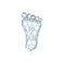It's A Boy Footprint Giant Foil Balloon 31"