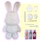 DIY MONEY SAVING COOL BUNNY (8.6 inch - 23 cm) ACRYLIC FLOW POUR PAINT SET COLORS: Light-Pink, Silver, Rose-Red. Dubai Drip Arts and Crafts.