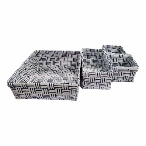 Home Pro PP Storage Basket Multicolour Pack of 4