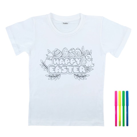 Party Magic 18854 Easter DIY Painting T-Shirt Painting Kit- Toddler