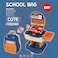 Little Story ROLE PLAY FIRE STATION WITH FIRE TRUCK AND BLOCK TOY SET SCHOOL BAG (223 Pcs) - Orange, 2-IN-1 Mode