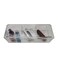 Clear Acrylic Vanity Desk Storage and Organizer, 3 Compartment Bathroom Display Storage Container with Lid for Jewelry, Small Items
