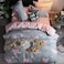 GOLDEN HOME  6-Piece Queen Size Duvet Cover Set, 1 Duvet Cover + 1 Fitted Sheet + 4 Pillow Cases, Microfibre, Muesli