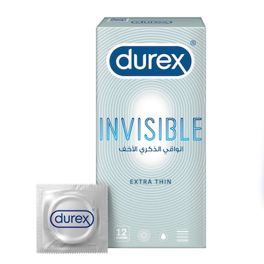 Durex Invisible Extra Thin And Sensitive Condom Clear 12 PCS