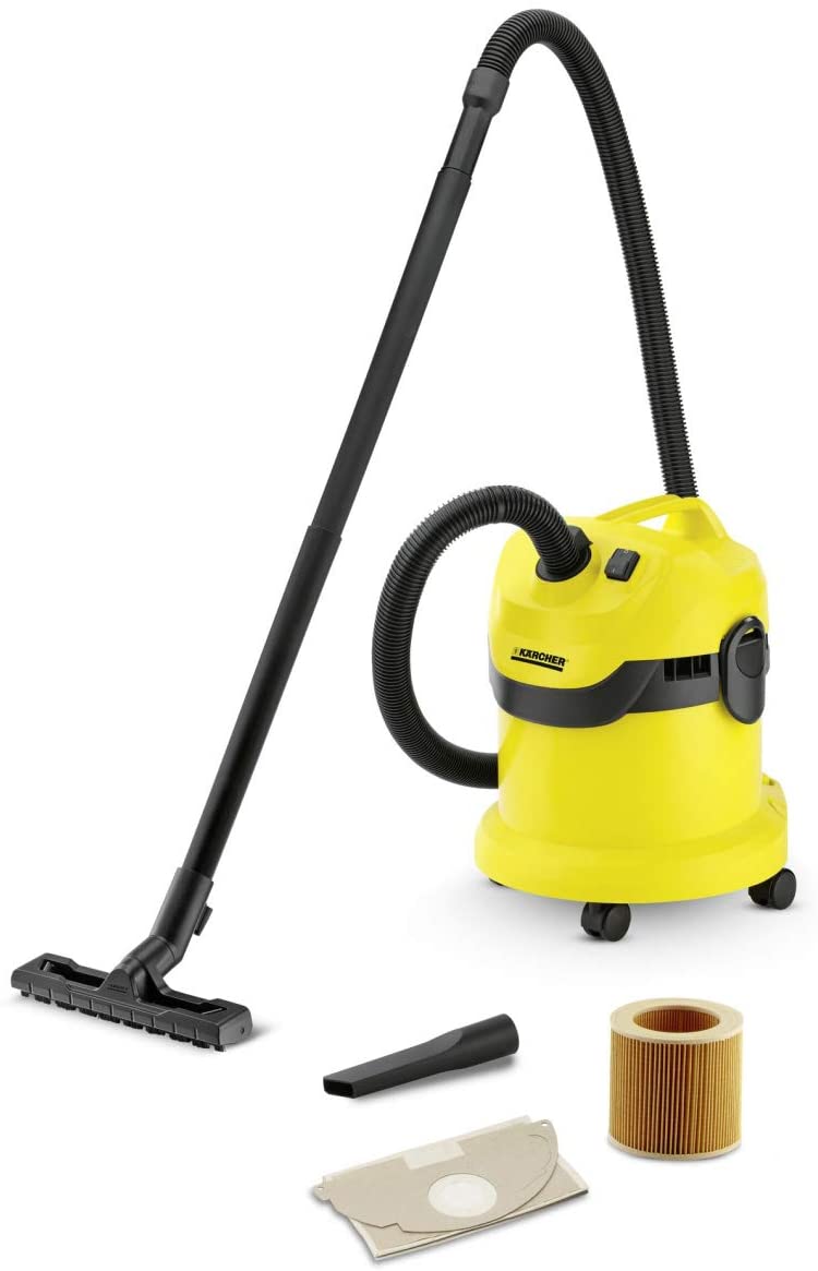 Karcher Strong Wet Dry Vacuum Cleaner, 12L, 1000W Only, Low Consumption, Wd2