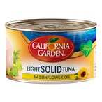 Buy California Garden Light Tuna Solid In Sunflower Oil 185g in UAE