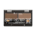 Buy Rimmel London Brow This Way Eyebrow Sculpting Kit Dark Brown 1.13g in UAE