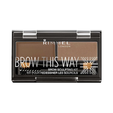 Rimmel London Brow This Way Eyebrow Sculpting Kit, Dark Brown