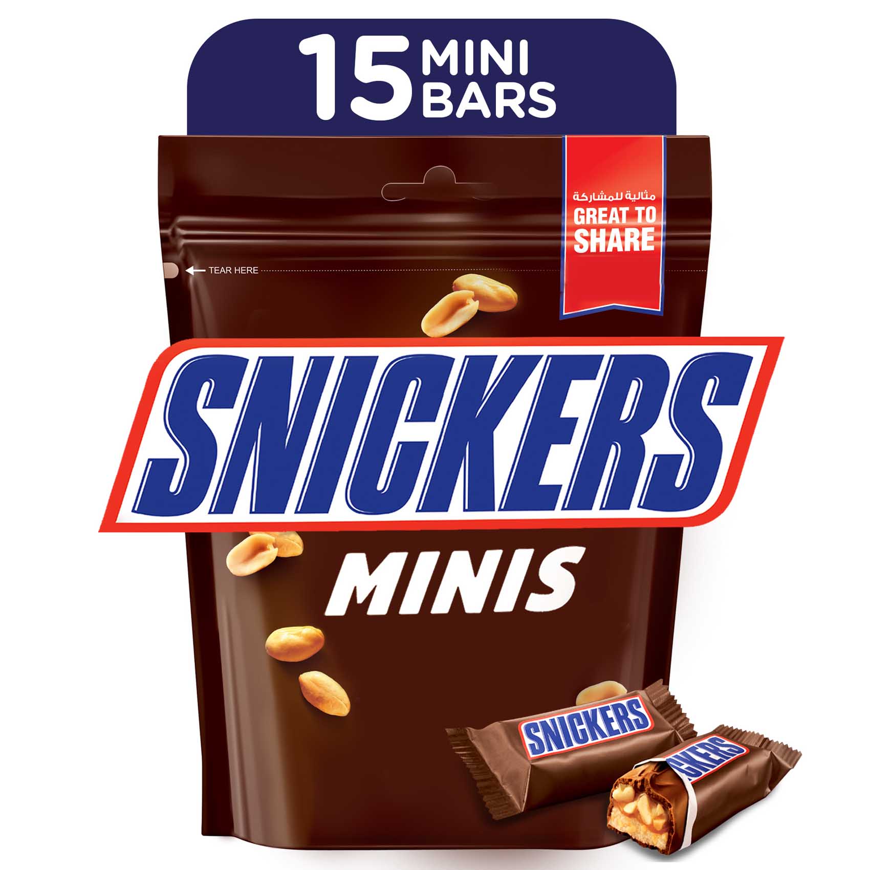 Buy Snickers Minis Chocolate Mini Bars Pouch 225g Online | Carrefour UAE