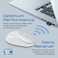 Promate 2.4G Wireless Mouse, Professional Precision Tracking Comfort Grip Mouse with USB Nano Receiver, 10m Range, 800/1200/1600 DPI Switch and 4 Functional Buttons for Mac OS, Windows, Tracker White