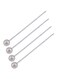 Generic 480-Piece Round Head Sewing Pins Set White/Silver 75X75X30mm