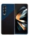 MARGOUN for Samsung Galaxy Z Fold 3 5G Case Carbon Fiber Aramid Case Shockproof Anti-Fingerprint Cover