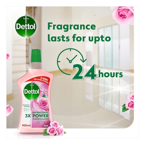 Dettol 3X Antibacterial Power Floor Cleaner Rose 900ml