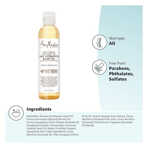 SheaMoisture 100% Virgin Coconut Oil Daily Hydration Body Oil 237ml