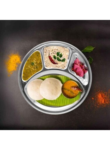 Steel Four Partition Tray High-Quality Stainless Steel