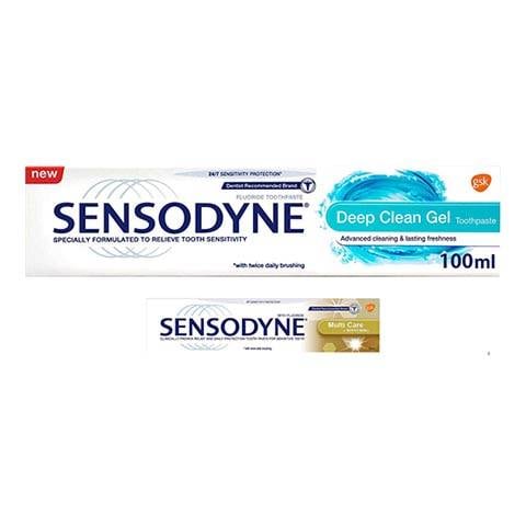 Sensodyne Deep Clean Toothpaste - 100 Ml + Sensodyne MultiCare Toothpaste - 20 Ml
