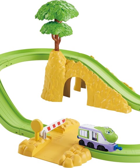 Look Alive Chuggers Single Pack   Koko   Toy Train with Surprise Motion Feature   Free-Rolling Wheels   3.75 Inch Scale   Ages 3 and Up, Purple and Green