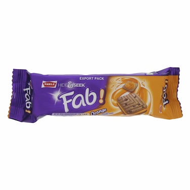 Parle Hide &amp; Seek Fab Orange Choco Chip Sandwich Cookies 112g
