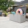 Lifetime Deck Box 150 Gallon (582 Litres), 150.2L x 71.8W x 70H cm. Outdoor Storage for garden, garage and poolside. Weather Resistant with Lid &amp; Side Handles, 10-Year Limited Warranty, LFT-60362.
