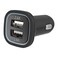 Pqi car charger 2 usb, 2.4 ampere, black