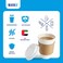 Markq [50 Sets] Disposable Coffee Cups with Lids and Sleeves - 12 oz. White Hot Paper Cups