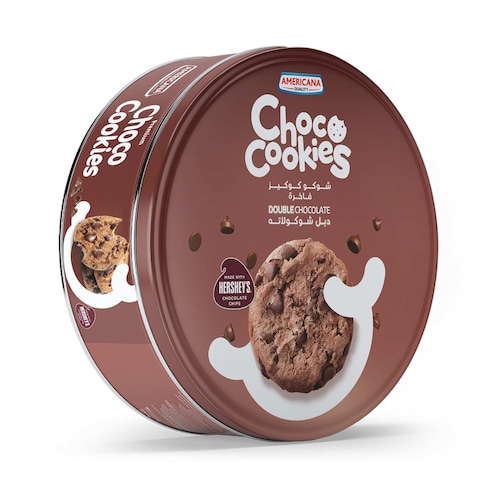Americana &amp; Hershey&#39;s Double Chocolate Chip Cookies Tin 504g