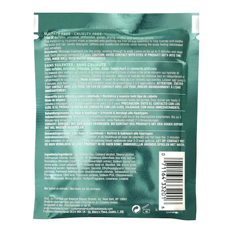 Hask Tea Tree Oil And Rosemary Hair And Scalp Treatment Mask Blue 50kg