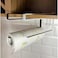 Paper Towel Holder Wall Mounted No Drilling, Paper Towel Holder Under Cabinet Kitchen Paper Towel Roll Holder Hook for Kitchen Towel Rack Shelf Napkins Storage Hanging Roll Tissue Dispenser (Black)