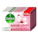 Buy Dettol Skincare Anti-Bacterial Soap Bar Pink 120g Pack of 4 in UAE