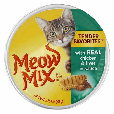 Meow Mix Tender Favorites With Real Chicken And Liver In Sauce Cat Food 78g