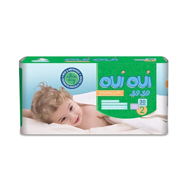 Oui Oui Premium Diaper Size 2 30 Count 3-6KG