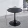 Yulan Modern Simple Home Furnishing Black Round Coffee Table (Black) Yl21112-483