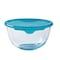 Pyrex Prep &amp; Store Mixing Bowl With Lid Blue And Clear 2L