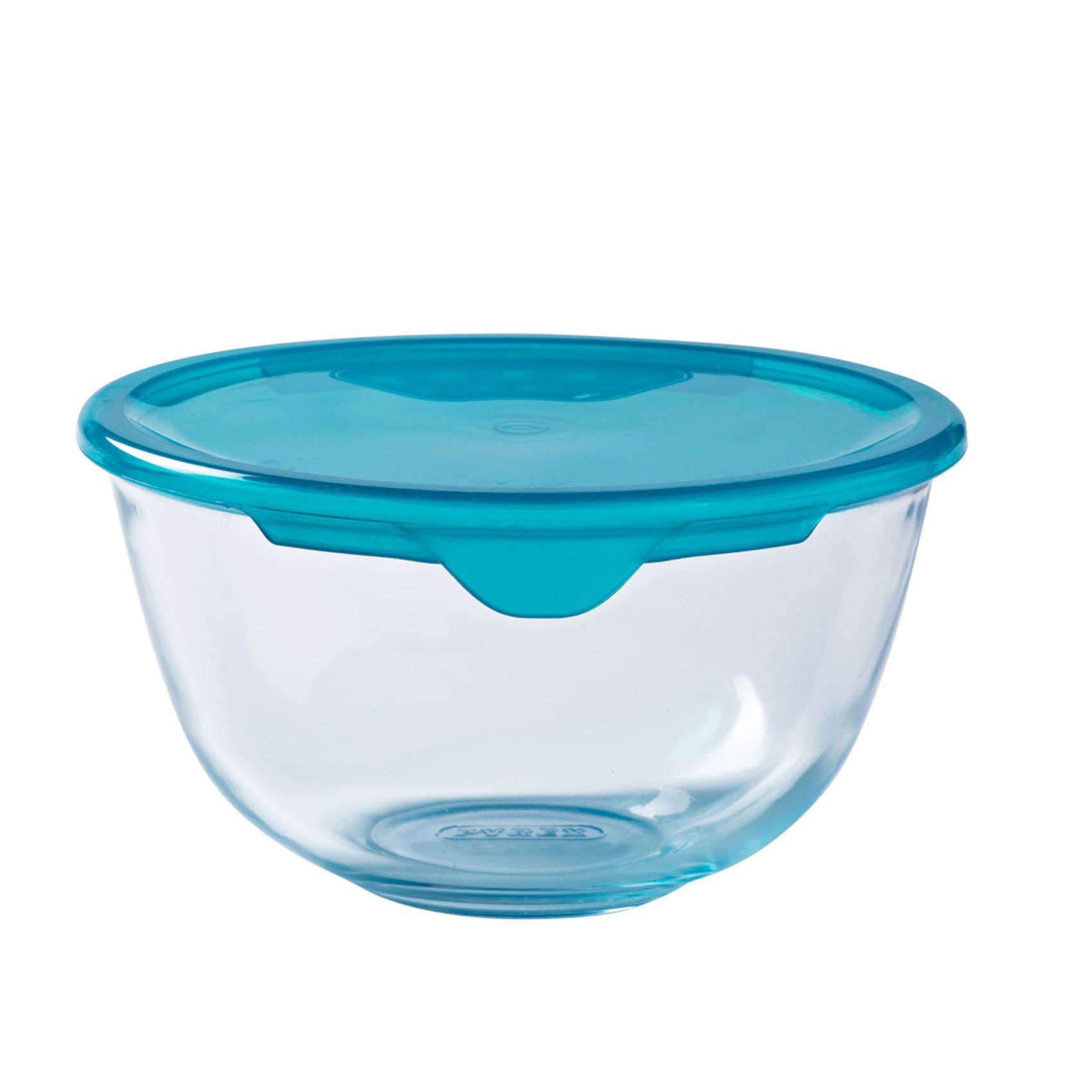 Pyrex Prep &amp; Store Mixing Bowl With Lid Blue And Clear 2L