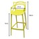 Jilphar Molded High Bar Dining Chair JP1326D , Yellow