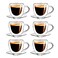 LIYING Double Wall Glass Teacup and Saucer Set -6 Pack &ndash; 75 ML Capacity &ndash;  Clear Classic Design for Both Tea and Coffee&ndash; Premium, Healthful Borosilicate Glass &ndash; Durable and Heat Resistant for Dishwash