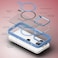 Moxedo Magnetic Protective Case 360 Protection Clear Case Hard PC with Built-in Strong Magnets Compatible with MagSafe Designed for iPhone 14 Pro 6.1 inch (Blue)