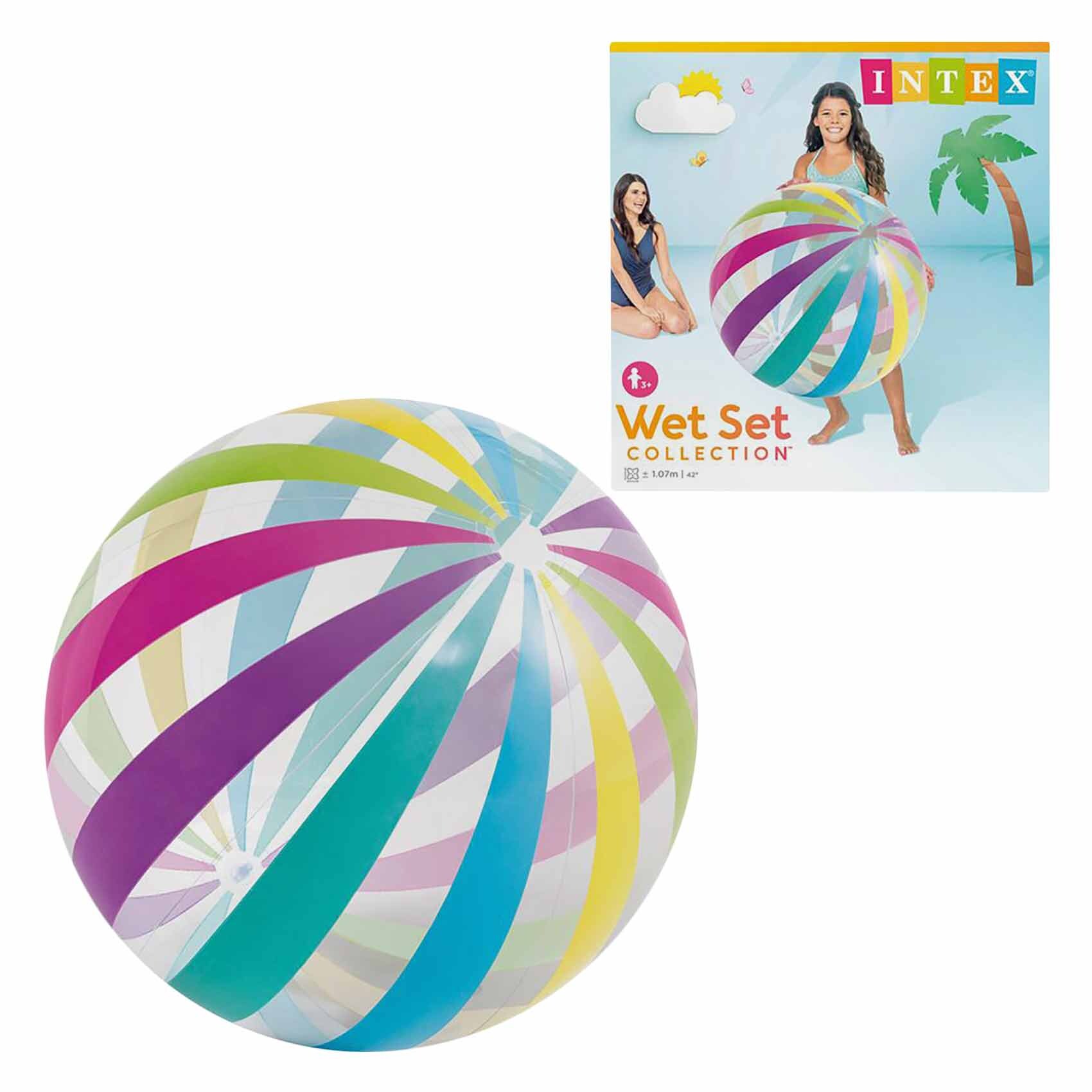 Buy Intex Wet Set Collection Jumbo Stripe Beach Ball 107cm Online