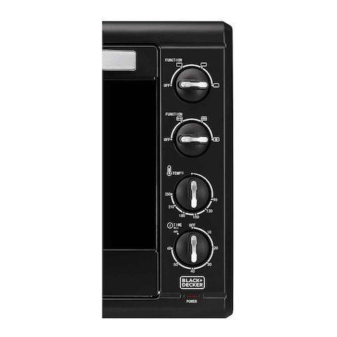 Black+Decker TRO55RDG-B5 Double Glass Toaster Oven 2000W 55L Black