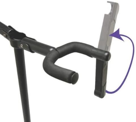 Mike Music Adjustable Double Guitar Stand; Holds Two Electric or Acoustic Guitars (Double Stand, Black)