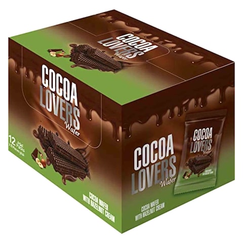 Cocoa Lovers Wafer With Hazelnut Cream - 8 Pieces - 12 Count