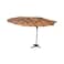HK Offset Umbrella Without Umbrella Base Brown 4.2x2.7m