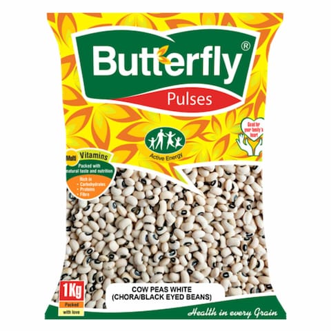 Butterfly Pulses White Cow Peas (Chora/Black Eyed Beans) 1Kg