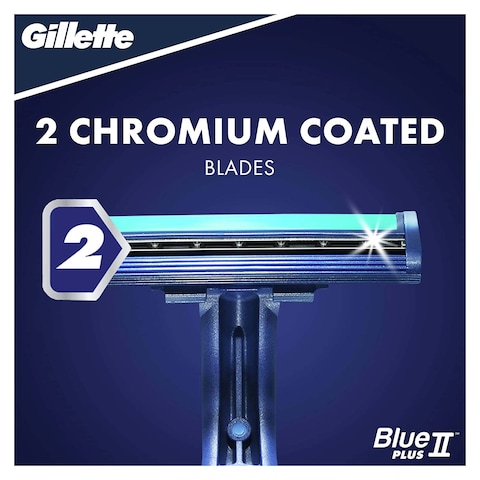 Gillette Blue II Plus Disposable Razors - 10 Razors